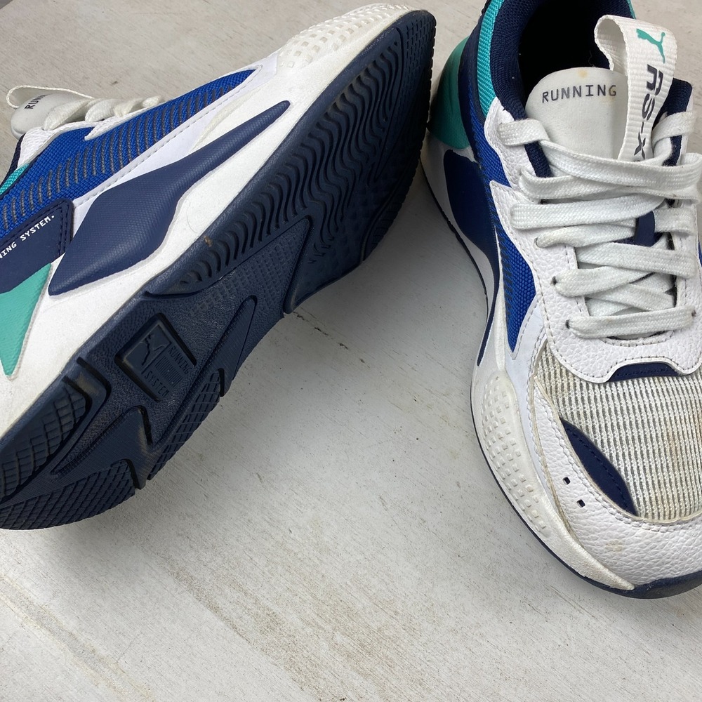 Puma RS-X Size 5C Men Kids, Size 6.5 Womens Running System Teal Blue Black Shoe - Picture 3 of 13